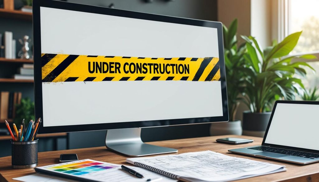 découvrez comment utiliser un label 'under construction' pour informer vos visiteurs du développement de votre site web et améliorer leur expérience.