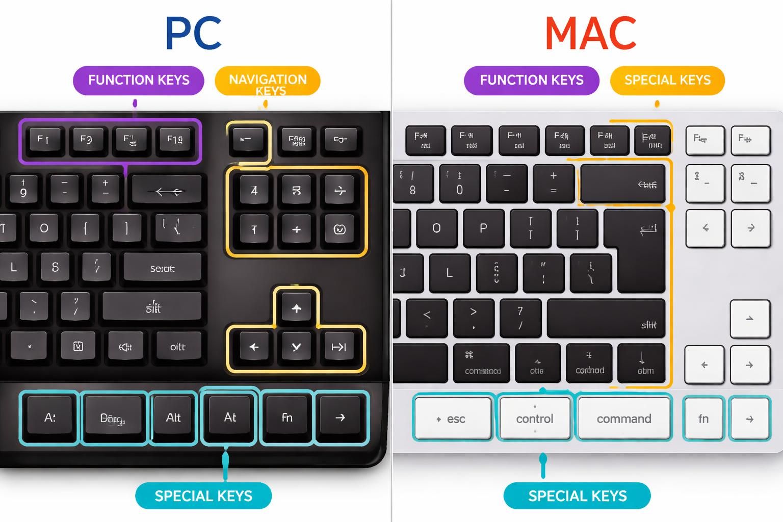 découvrez comment identifier facilement chaque touche de votre clavier pc ou mac grâce à notre guide complet. apprenez à reconnaître les fonctionnalités spécifiques pour optimiser votre utilisation.