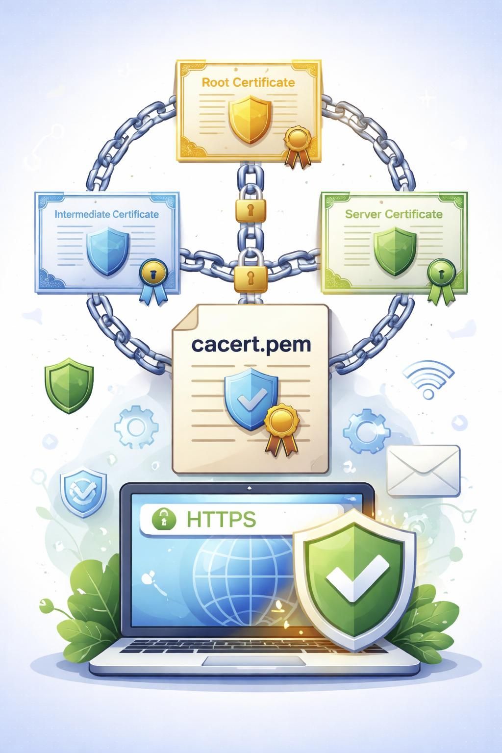 découvrez l'importance du fichier cacert.pem dans la sécurisation de vos connexions web et pourquoi il est indispensable pour garantir la confiance et la protection de vos échanges en ligne.