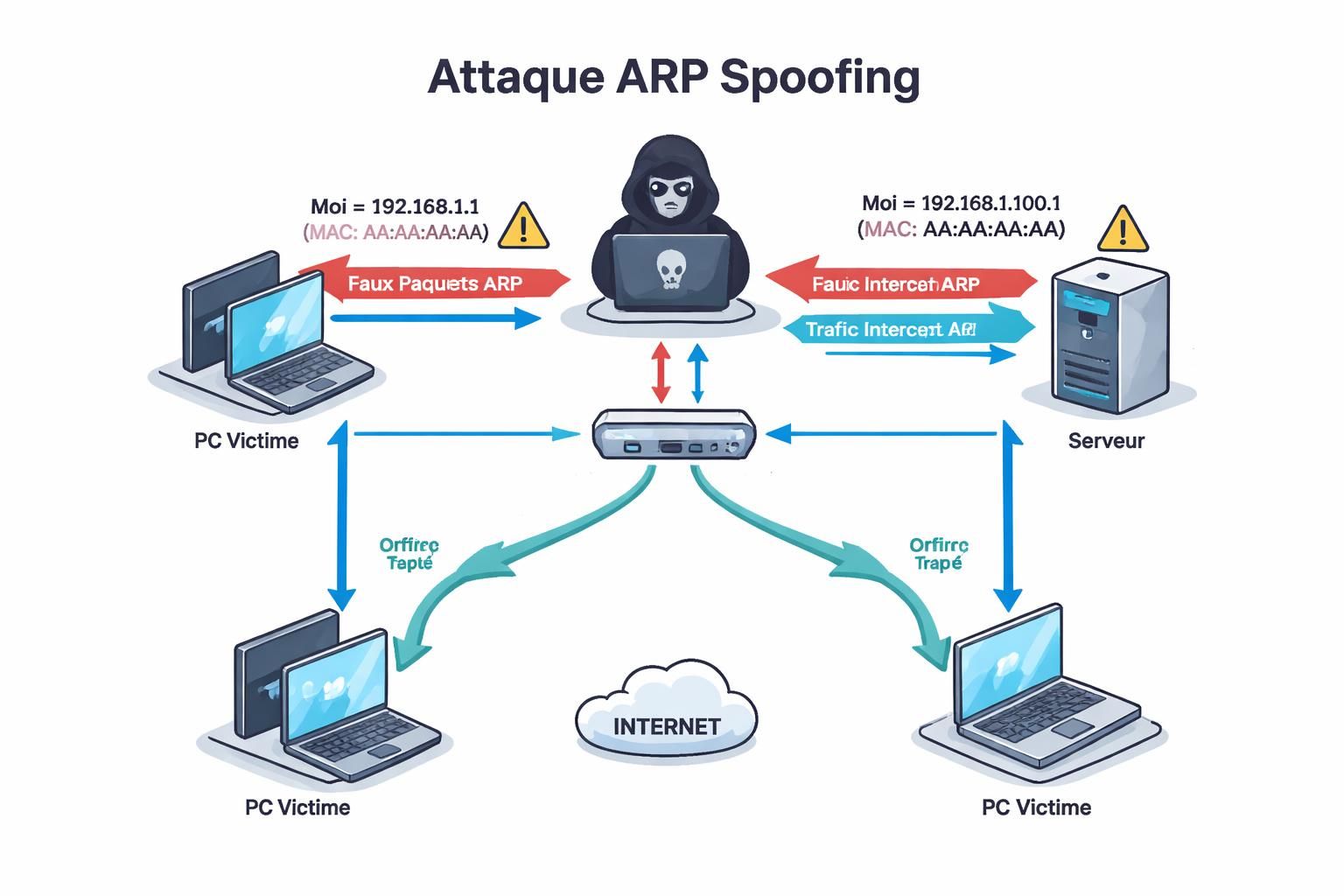 découvrez comment l'arp spoofing peut compromettre la sécurité de votre réseau au quotidien et apprenez les méthodes pour vous en protéger efficacement.