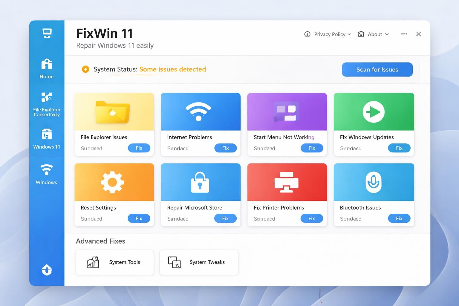 fixwin 11 est l'outil indispensable pour réparer facilement et rapidement windows 11, corriger les erreurs courantes et améliorer les performances de votre système.